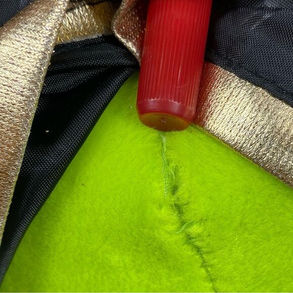 Vtg 90s Nanco Slinky Pets Neon Green Alien Big Head Large 17” - 27” Long Plush - Picture 15 of 16